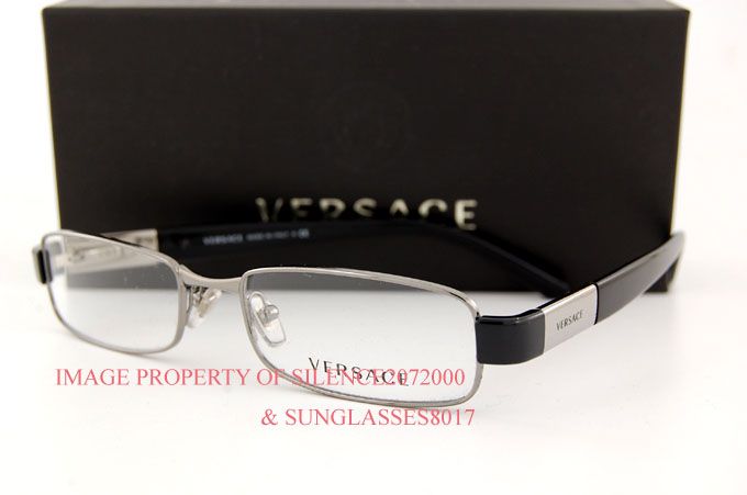 Brand New VERSACE Eyeglasses Frames 1121 1001 PEWTER for Men 100% 