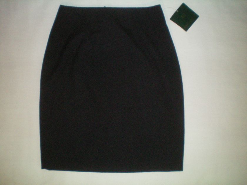 NWT womens navy blue EMBASSY ROW wool skirt size 6/8  