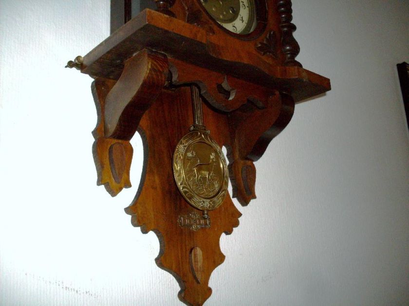 ANTIQUE WALL CLOCK FRIEDRICH MAUTHE REGULATOR VIENNA VICTORIAN 1890th 