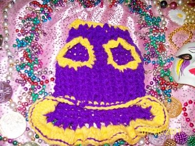 PURPLE MARDI GRAS Dog Dress wRUFFLES Bottle Mask XXS  