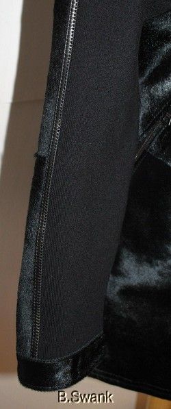 PRADA Spectacular Black Pony Fur Coat w/KnitTrim 46  