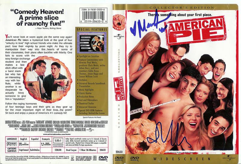 Mena Suvari/J Cho Autographed American Pie DVD Cover  