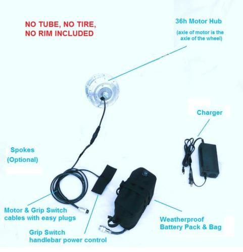 SLA Electric bicycle conversion kit & batteries   ProPack  