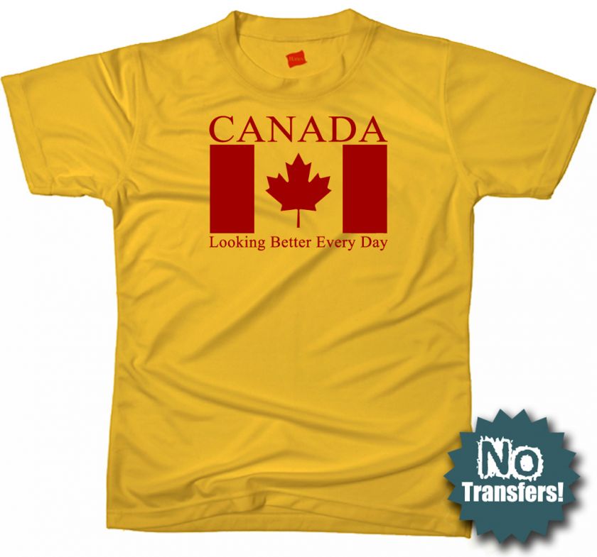 Canada Looking Better Canadian Funny Retro New T shirt  