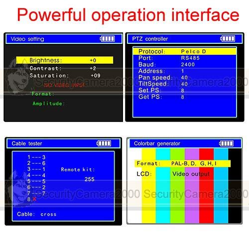 CCTV Tester, Video Signal Intensity Test, Optical Power Meter 