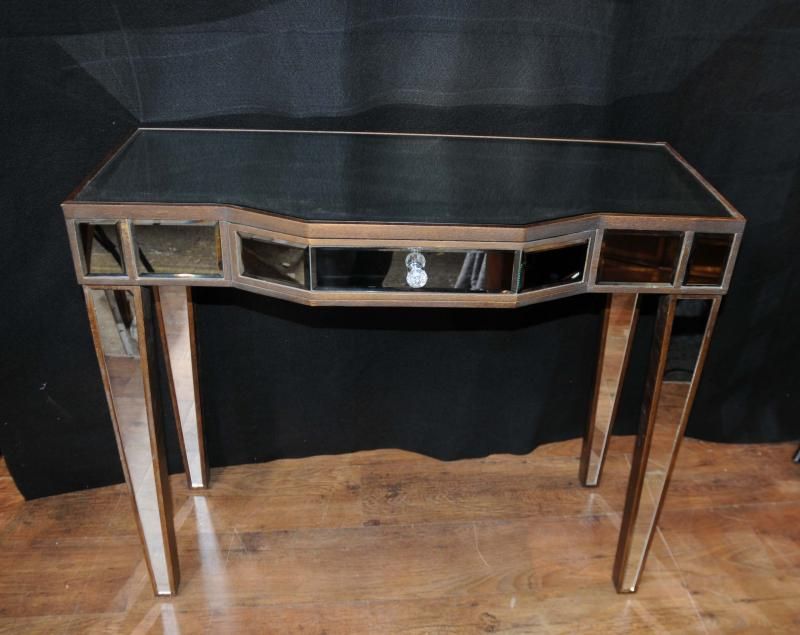 Art Deco Mirror Console Table Mirrored Hall Tables Furniture  