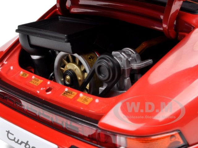 1986 PORSCHE 911 3.3 TURBO GUARDS RED 1/18 DIECAST CAR MODEL BY 