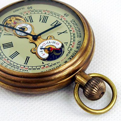 ROME MECHANICAL POCKET WATCH VINTAGE TOURBILLON COPPER  