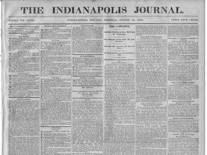 the indianapolis journal august 21 1876 indianapolis th is is an 