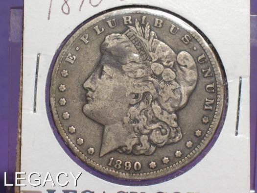 1890 CC MORGAN SILVER DOLLAR KEY DATE CARSON CITY (PS+  