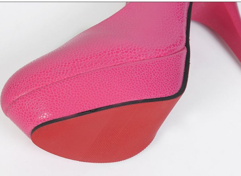 wholesale Fashion High Heels PU Shoes Pink