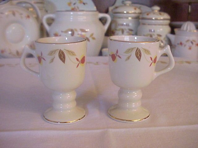 HALL JEWEL TEA AUTUMN LEAF DEMITASSE CUPS (4)  