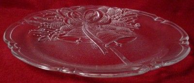 MIKASA crystal HOLIDAY BELLS RC197 HOSTESS PLATTER  