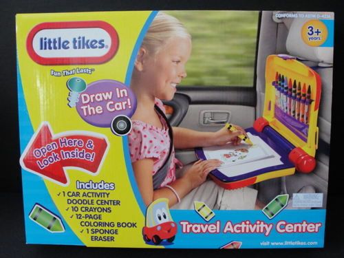 New LITTLE TIKES Travel Activity Center Car Organizer Crayon Doodle 