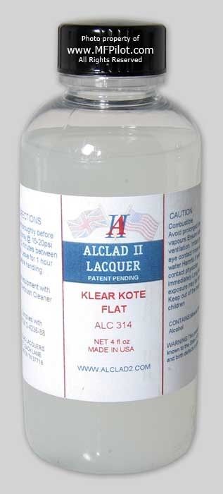 FLAT KLEAR KOTE   4 oz. Alclad Airbrush Lacquer #314  