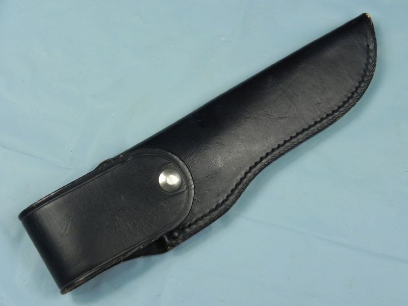 BLACK LEATHER SHEATH FOR HUGE HUNTING OR FIGHTING KNIFE  