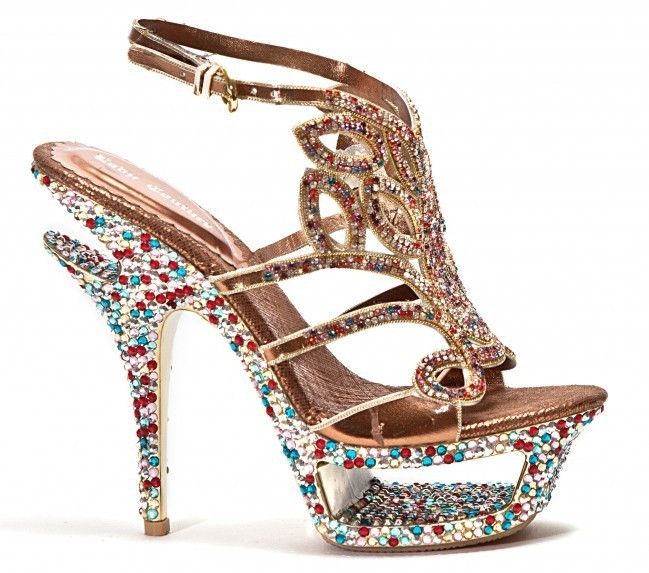 Lady Couture Multi Dazzle Crystal Accented Ladies Platform High Heel 