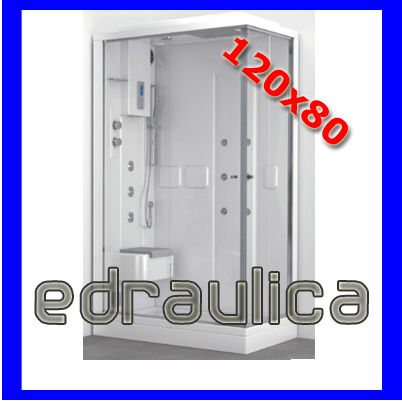 BOX DOCCIA MULTIFUNZIONE IDROMASSAGGIO 120x80 GRANDFORM  