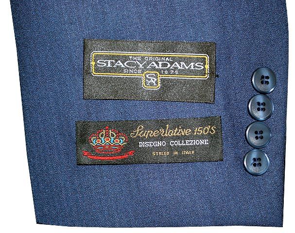 NEW~STACY ADAMS~NAVY/PAISLEY DESIGN VESTED SUIT~ 46R  