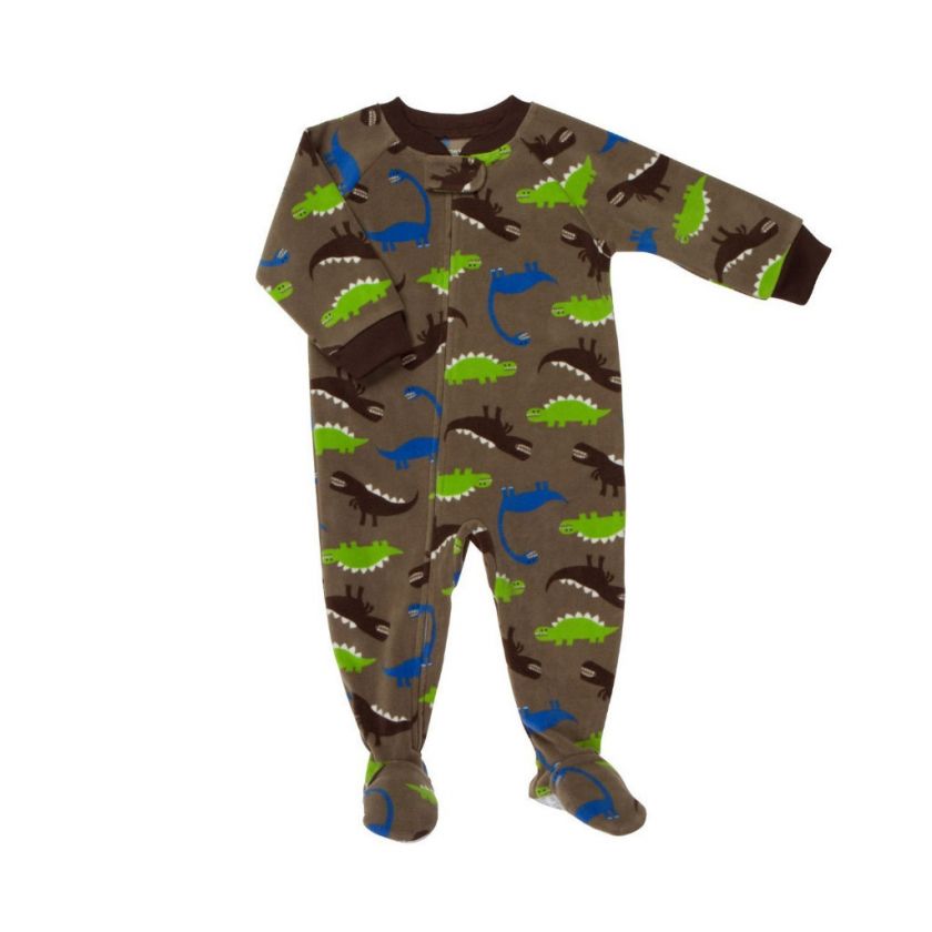 NWT Carters Boys Fleece Dinosaur Footed Sleeper  