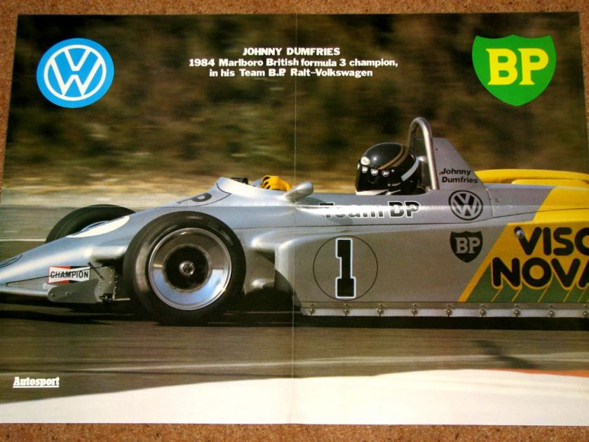 RALT RT3/84   Johnny Dumfries   1984 F3 CHAMPION POSTER  