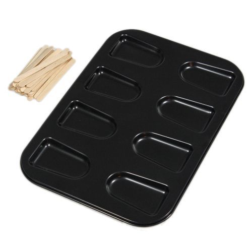 CakeSicle Baking Pan Kit Non Stick Bake Pan +25 Cake Sticks Kitchen 