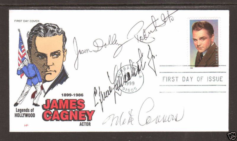 Mike Connors + 3 Actors signed James Cagney FDC 4;9  