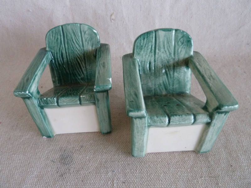 Adirondack Chairs Salt & Pepper Shakers EB Japan AS IS  