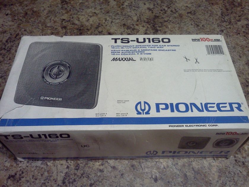 VINTAGE PIONEER CAR SPEAKERS TS U160 NEW IN BOX  