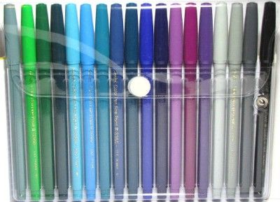 Pentel Color Pen Markers   Fine Point   36 Colors   NEW  