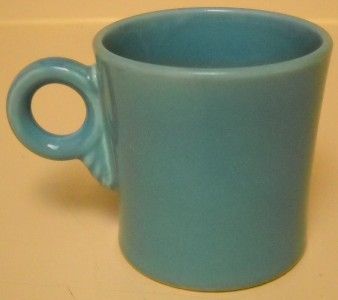 VINTAGE HOMER LAUGHLIN FIESTA TURQUOISE TOM & JERRY MUG  