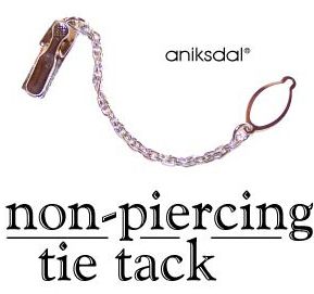 NON PIERCING TIE TACKS Lock Tack Collar Stays Tabs Bars  