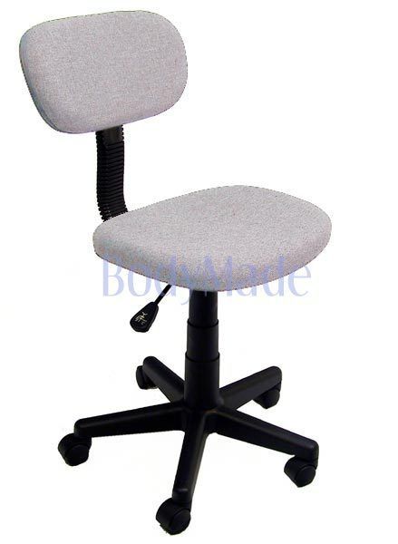 New Grey Gray Fabric Home Office Chair W Ergonomic Back  