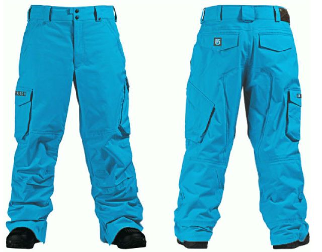 NEW MENS BURTON CARGO SNOWBOARD/SKI PANTS PACIFIC BLUE/ L XL  