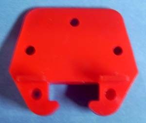 10 Drawer backplate guide bracket slide plastic red 502  