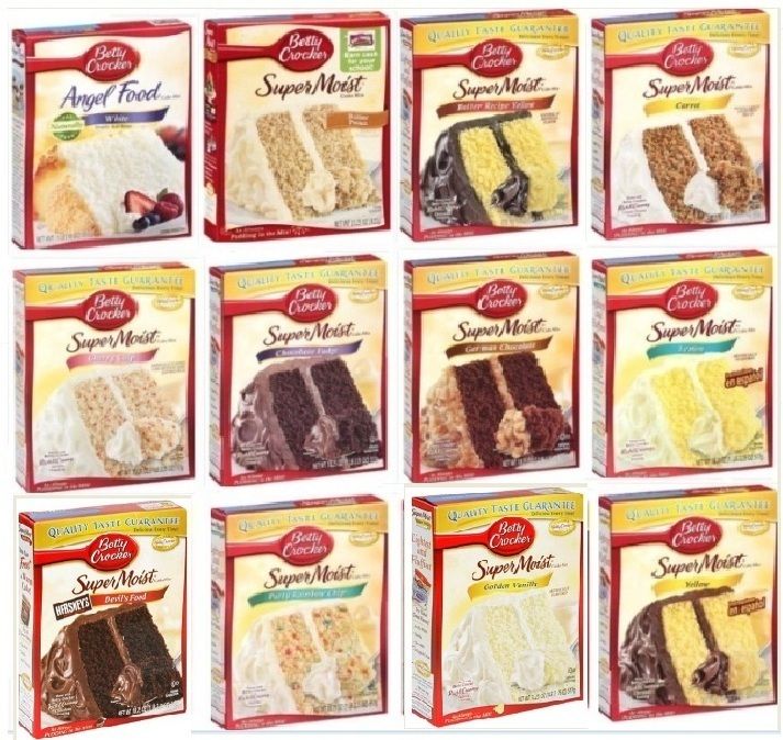BETTY CROCKER SUPER MOIST PUDDING CAKE MIX CUPCAKES DESSERT 13 FLAVORS