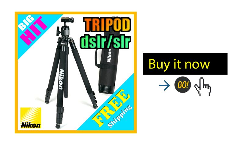 New Nikon Tripod for Dslr, Slr Camera   65, Aluminium + Ball head 