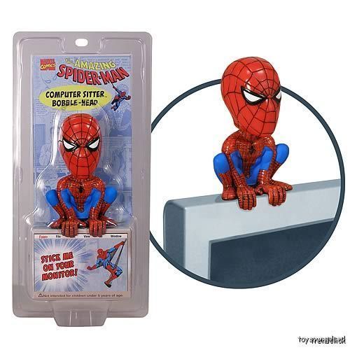 SPIDER MAN COMPUTER SITTER BOBBLE HEAD *CUTE  