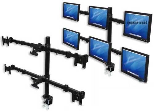 MonMount Hex LCD DESK MOUNT Stand 6 MONITOR VESA 75/100 853001003071 