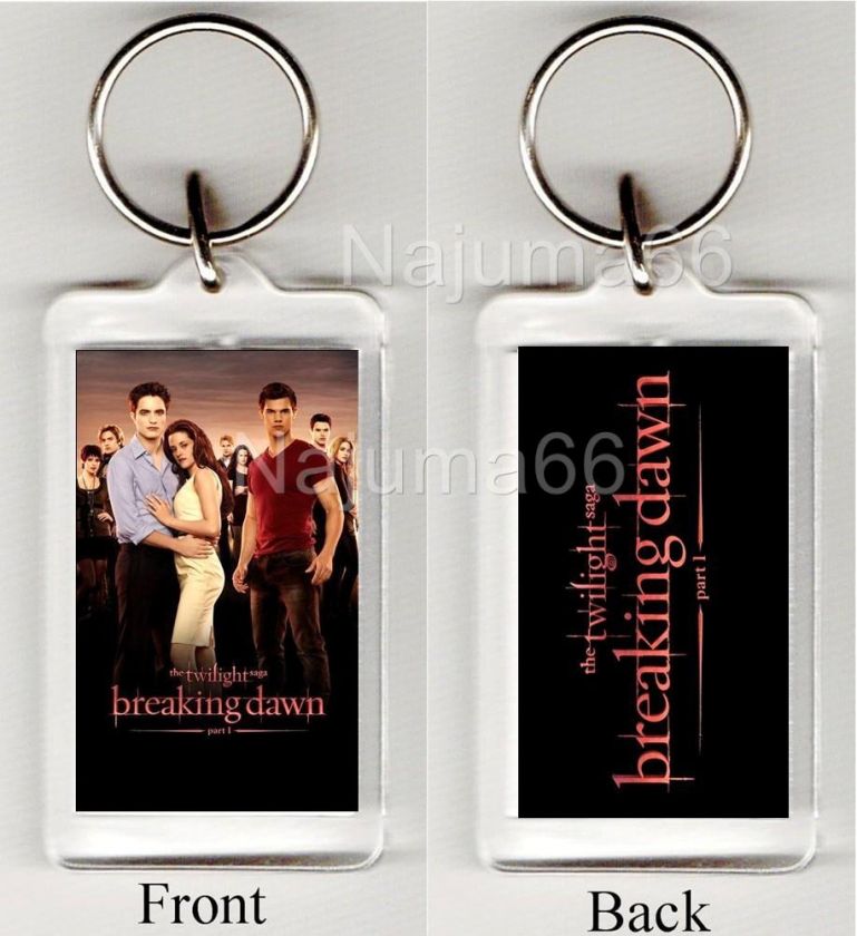   Saga Breaking Dawn Double Sided Key Ring Keychain   Bella Edward