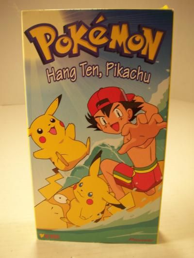 Pokemon Hang Ten Pikachu VHS Tape 013023126435  