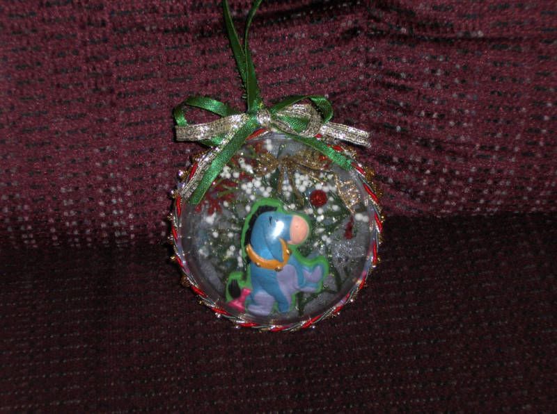 New Eeyore OOAK Custom Winter Wonderland Ornament  