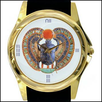 EGYPTIAN SCARAB GOLD or SILVER PHAROANIC WATCH EG03  