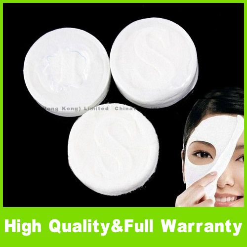 50 pcs 100 Natural Compressed facial face cotton mask  