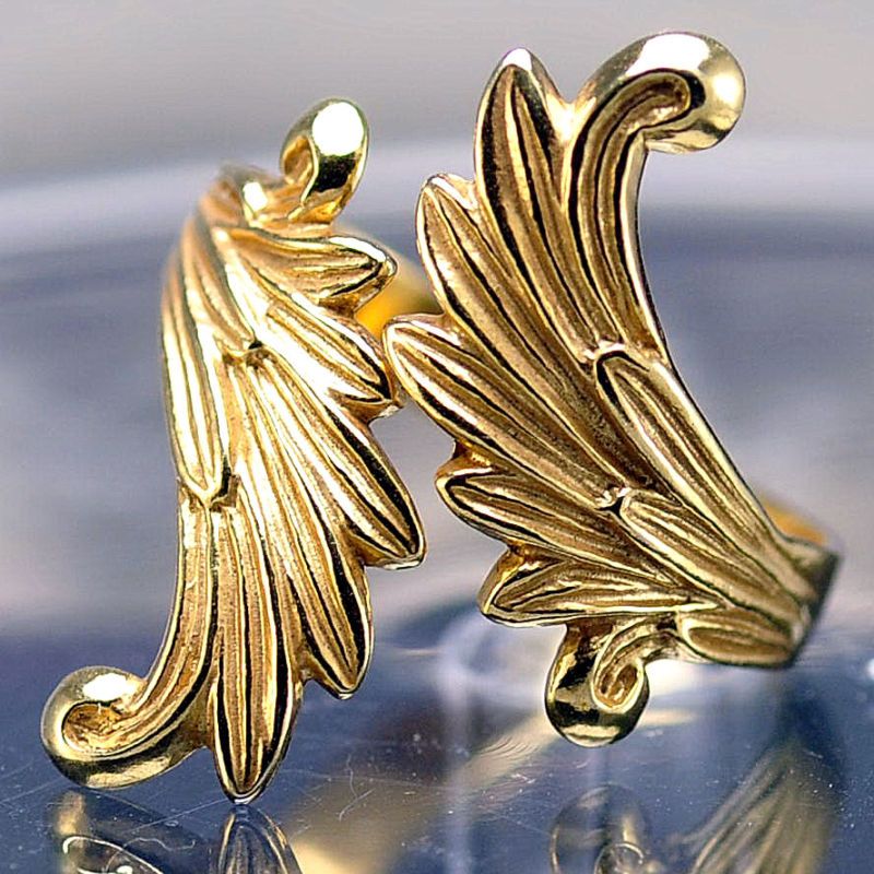 Final Fantasy 8 Rinoa Siren wings Ring 24kt Gold plated  