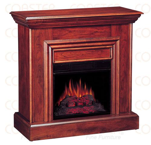 Cherry Electric Fireplace Mantel   FREE S/H  