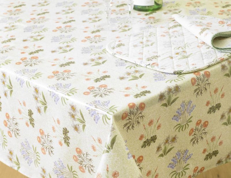 Lily (1874) 52 x 90 Pvc/Oilcloth Floral Tablecloth  