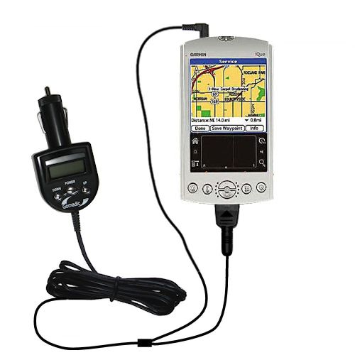 FM Transmitter Car Charger for Garmin iQue 3600  