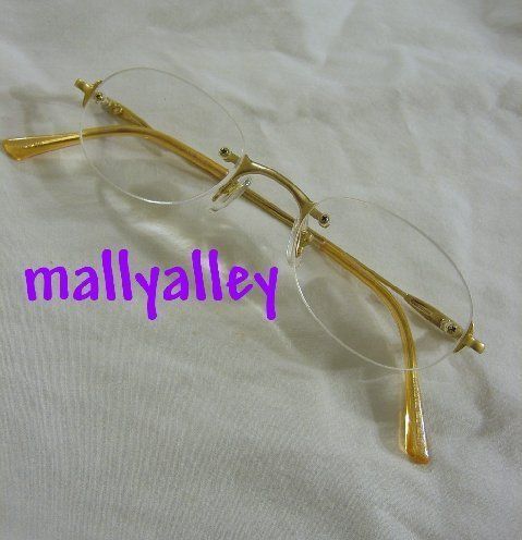 Foster Grant Reading Glasses Gold Metal Rimless 2.25  