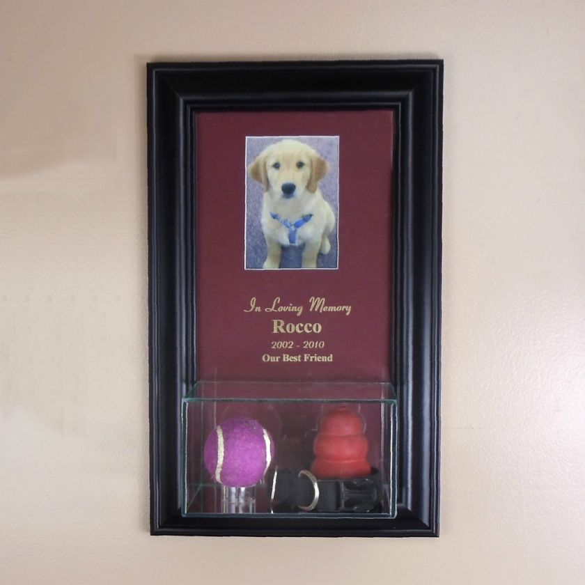 Pet Memorial Picture Frame with Eng and Display Case Dog Memorial Cat 